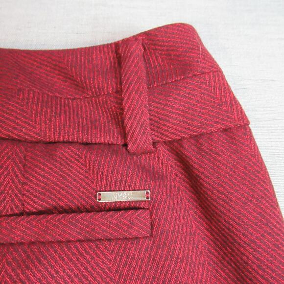 7th Avenue Suiting Collection Pants Womens 10 Red Dress Straight Classy Work - Picture 5 of 15